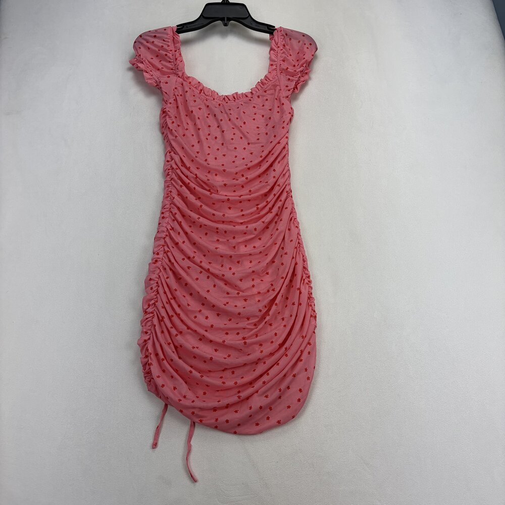 Tiger Mist Pink Ruched Bodycon Mini Dress Size M - Picture 3 of 10